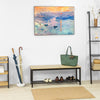 SoBuy FSR85-N Banc de pantofi, Șezut pentru 2 persoane, Mobilier pentru hol, Etajeră pentru pantofi