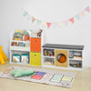 SoBuy FSR91-W Banc de Rangement pour Enfant Coffre à jouets Banc à Chaussures avec Maison de Chat Commode à Chaussures avec Coussin d'assise