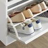 SoBuy Scarp cu clapetă și pernă pentru pantofi, culoare: alb, dimensiuni: aproximativ 62 x 46 x 26 cm FSR98-W