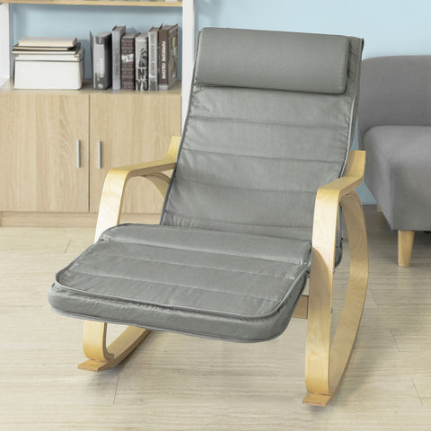 SoBuy Scaun dray scaun de relaxare fotoliu poggin reglabil picioare gri fst16-dg