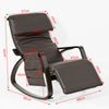 SoBuy FST20-BR Fauteuil à Bascule Berçante Relax avec Pochette Latérale Amovible