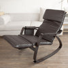 SoBuy FST20-BR Fauteuil à Bascule Berçante Relax avec Pochette Latérale Amovible