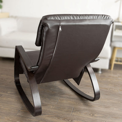SoBuy FST20-BR Balansoar Relaxant cu Buzunar Lateral Detașabil