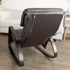SoBuy FST20-BR Fauteuil à Bascule Berçante Relax avec Pochette Latérale Amovible