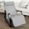 SoBuy FST20-HG Balansoar, Scaun Balansoar Relaxant, Scaun Balansoar cu Suport pentru Picioare, Tetiere Reglabile și Buzunar Lateral, Gri