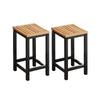 SoBuy FST29-SCHx2 Lot de 2 Chaises Tabourets de Cuisine en Bois avec Repose-Pieds