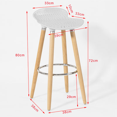 SoBuy FST35-W Tabouret de bar cuisine avec repose-pieds haute qualité