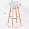 SoBuy FST35-W Tabouret de bar cuisine avec repose-pieds haute qualité