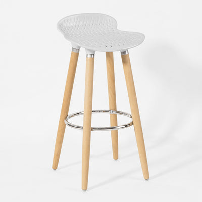 SoBuy FST35-W Tabouret de bar cuisine avec repose-pieds haute qualité