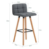 SoBuy 2 scaune de bare înalte cu suporturi pentru picioare și scaune din spate de la Bar FST50-DGX2