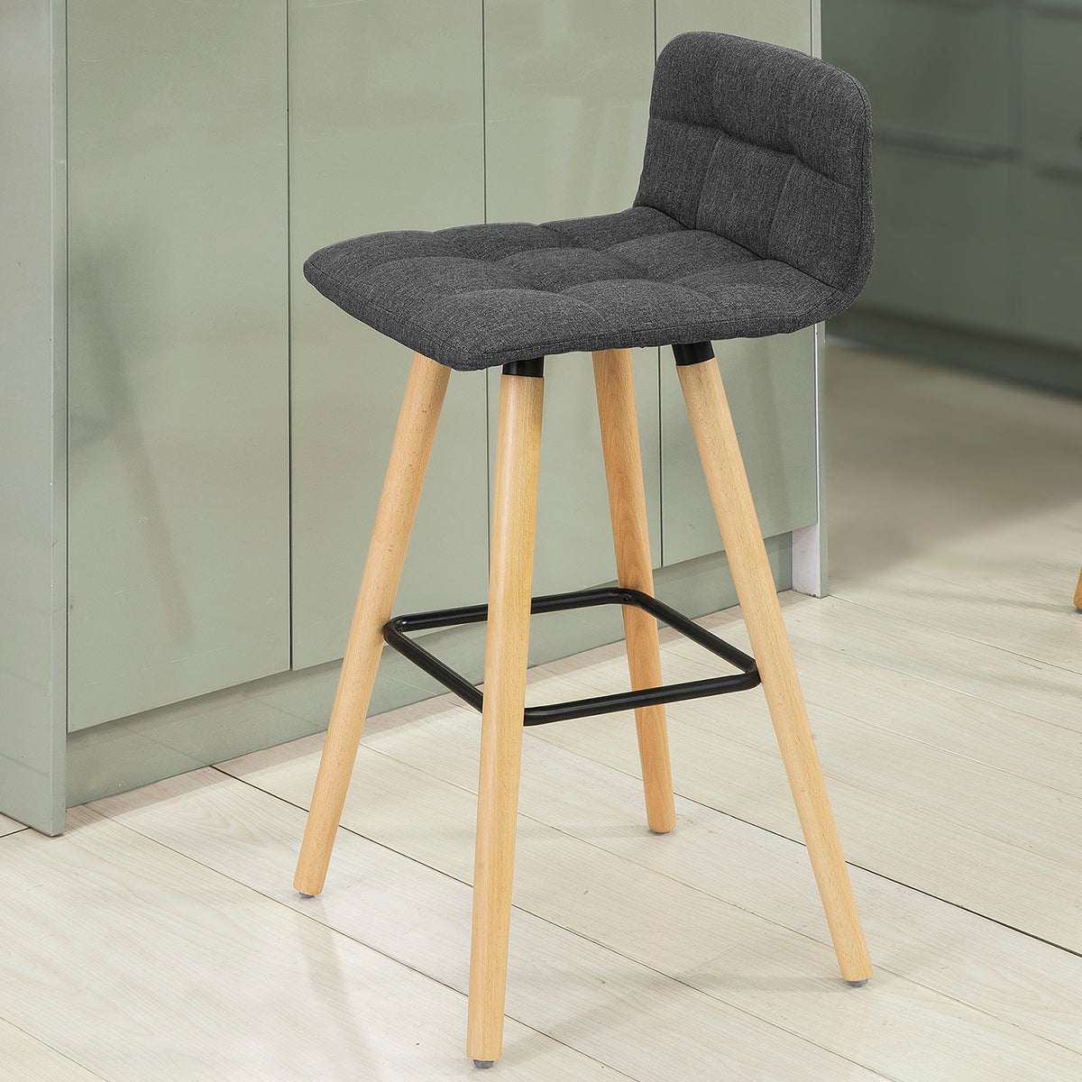 SoBuy FST50-DG Tabouret de Bar Cuisine Dossier Repose-Pieds Haute qualité