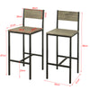 SoBuy FST53-Ax4 Set de 4 Scaune de Bar Scaune de Bucătărie, cu Suport pentru Picioare