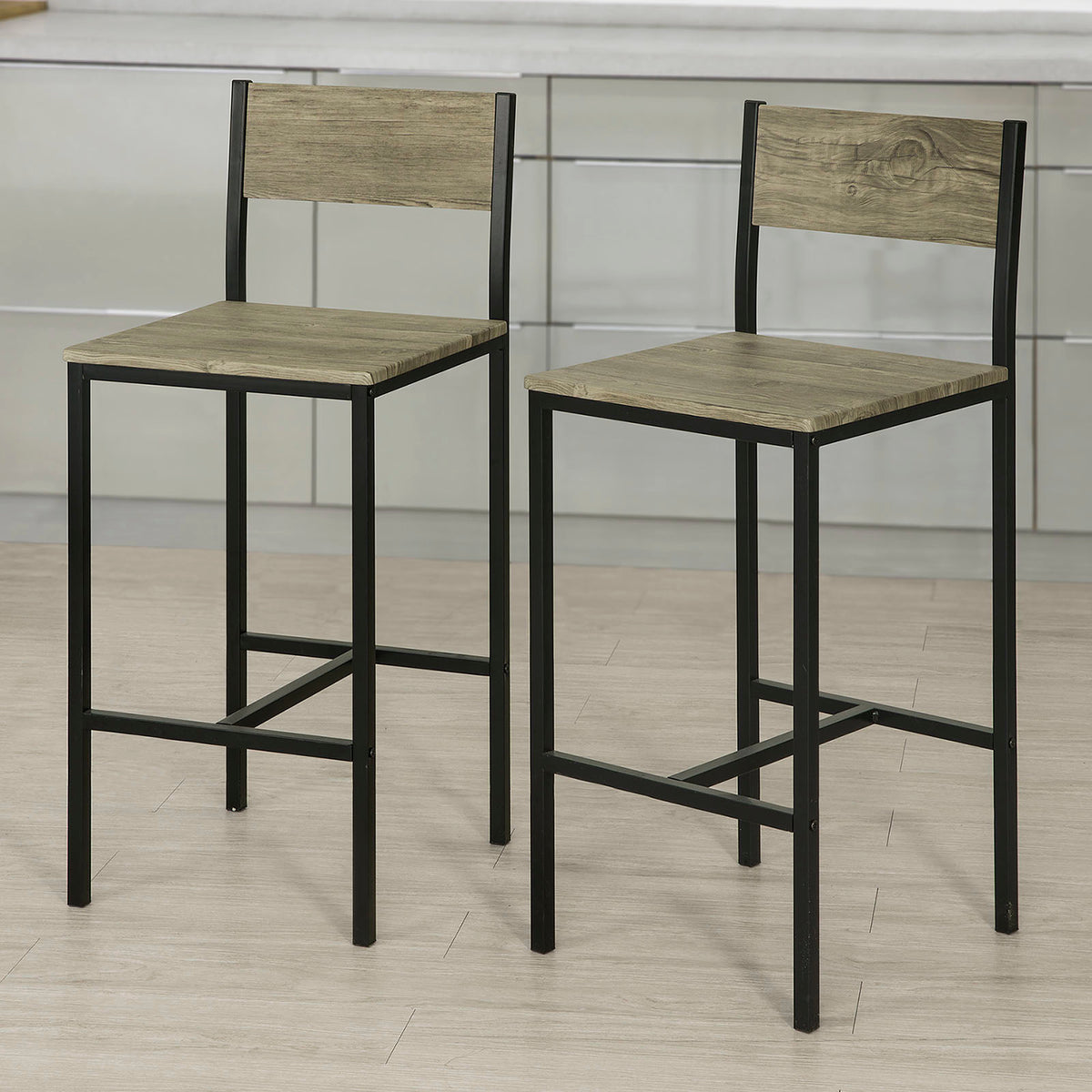 SoBuy FST53-Ax4 Set de 4 Scaune de Bar Scaune de Bucătărie, cu Suport pentru Picioare