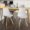 SoBuy FST58-W Scaun scandinav pentru bucătărie sufragerie cu șezut tapițat
