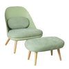 SoBuy FST63-GR Fotoliu Relax cu Taburet pentru Picioare Șezlong Living Dormitor