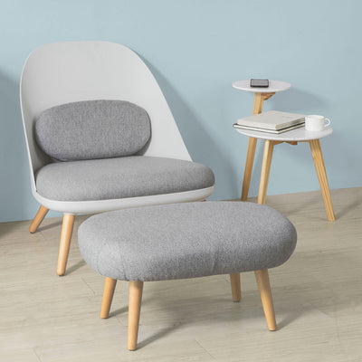 SoBuy FST63-HG Fotoliu Relax cu Suport Picioare Taburet Șezlong Living Dormitor