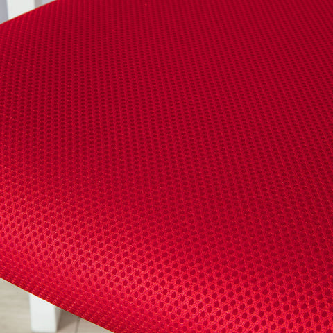 SoBuy Scaun pivotant pentru scaun de birou înălțime dormitor roșu 46-58cm FST64-R