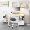 SoBuy Scaun pivotant pentru scaun de birou înălțime dormitor alb 46-58cm FST64-W