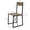 SoBuy FST67x2 Set de 2 Scaune de Bucătărie Scaune de Sufragerie cu Spătar