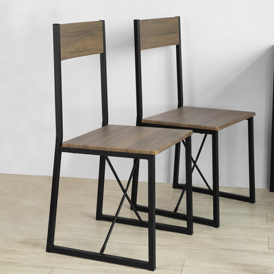 SoBuy FST67x2 Set de 2 Scaune de Bucătărie Scaune de Sufragerie cu Spătar