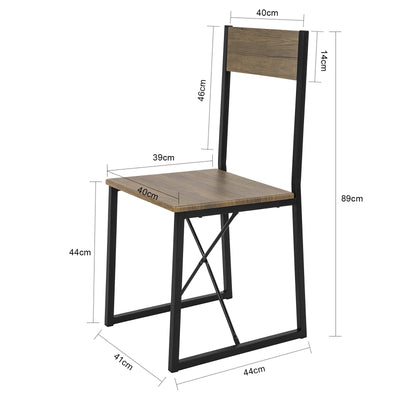 SoBuy FST67x4 Set de 4 scaune de bucătărie din metal Scaune de sufragerie cu spătar Scaun pentru restaurant