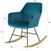 SoBuy FST68-B Scaun Balansoar cu Cotiere Fotoliu de Relaxare Picioare