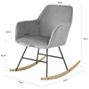 SoBuy FST68-DG Scaun Balansoar cu Cotiere Șezlong Relaxare Picioare