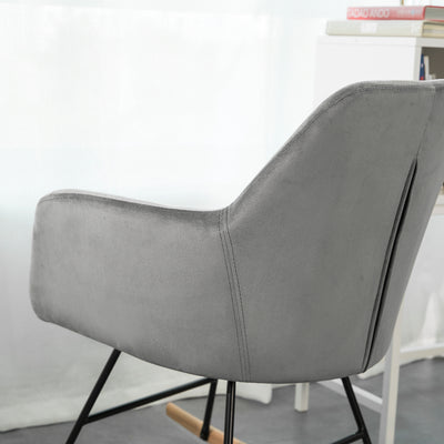 SoBuy FST68-HG Scaun balansoar cu cotiere Fotoliu de relaxare Picioare