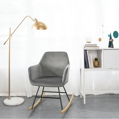 SoBuy FST68-HG Scaun balansoar cu cotiere Fotoliu de relaxare Picioare