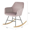 SoBuy Scaun Harding Relaxare relaxare Relaxare sarcină maximă: 150 kg în catifea, picioare de fier și lemn de fag solid roz FSST68-P