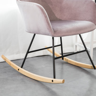 SoBuy FST68-P Scaun balansoar cu cotiere Fotoliu de relaxare Picioare