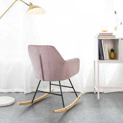 SoBuy FST68-P Scaun balansoar cu cotiere Fotoliu de relaxare Picioare