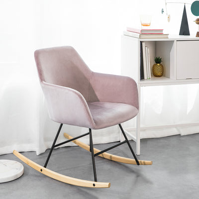 SoBuy FST68-P Scaun balansoar cu cotiere Fotoliu de relaxare Picioare