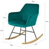 SoBuy FST68-TB Balansoar cu cotiere Fotoliu de relaxare Picioare