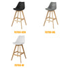 SoBuy FST69-HG Scaun de bar Scaun înalt de bucătărie Scaun de bar cu spătar