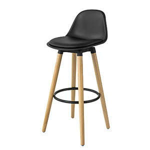 SoBuy FST70-SCH Tabouret de Bar Tabouret Haut Cuisine avec dossier et repose-pieds