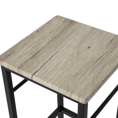 SoBuy FST71-Nx2 Lot de 2 Chaises Tabourets de Bar Cuisine avec Repose-Pieds