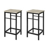 SoBuy FST71-Nx2 Lot de 2 Chaises Tabourets de Bar Cuisine avec Repose-Pieds