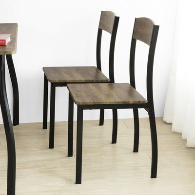 SoBuy FST73-Nx4 Set de 4 Scaune de Bucătărie din Metal Scaune de Sufragerie cu Spătar Scaun fără masă