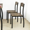 SoBuy FST73-Nx4 Set de 4 Scaune de Bucătărie din Metal Scaune de Sufragerie cu Spătar Scaun fără masă