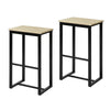 SoBuy FST74-Nx2 Set de 2 Scaune de Bar cu Suport pentru Picioare Scaun Înalt de Bar în Stil Industrial pentru Bucătărie, Sufragerie