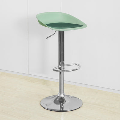 SoBuy FST75-GR Scaun de bar de design, scaun rotativ la 360°, reglabil pe înălțime, cu suport pentru picioare