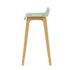SoBuy FST76-GR Scaun de bar de design Scaun de bar bucătărie cu suport pentru picioare Picioare din lemn de stejar