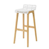 SoBuy FST76-W Scaun de Bar Design Scaun de Bar Bucatarie cu Suport pentru Picioare Bază din Lemn de Stejar