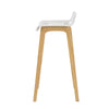 SoBuy FST76-W Scaun de Bar Design Scaun de Bar Bucatarie cu Suport pentru Picioare Bază din Lemn de Stejar