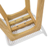 SoBuy FST76-W Scaun de Bar Design Scaun de Bar Bucatarie cu Suport pentru Picioare Bază din Lemn de Stejar