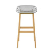 SoBuy Scaune de bucătărie moderne scaun de bar înalt, scaun gri, FST77-HG