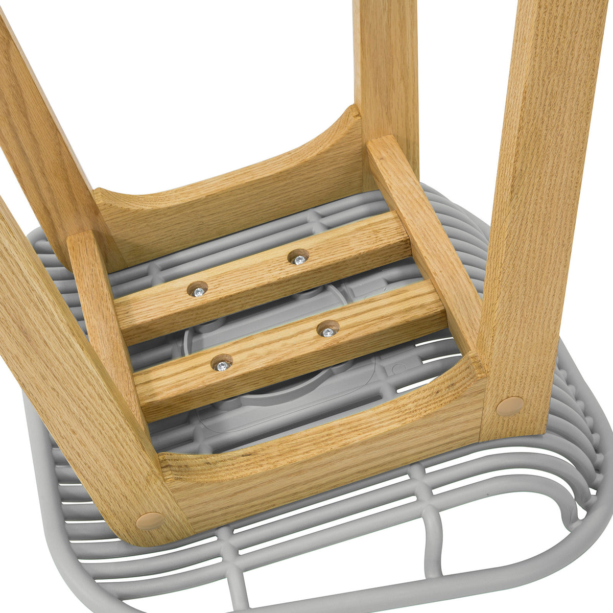 SoBuy FST77-HG Scaun de bar de design Scaun de bar pentru bucătărie cu suport pentru picioare Bază din lemn de stejar
