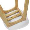 SoBuy FST78-W Tabouret de Bar Design Chaise Haute de Bar Cuisine avec Assise Rembourrée Repose-Pieds et Piètement en Bois de Chêne