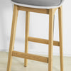 SoBuy FST78-W Tabouret de Bar Design Chaise Haute de Bar Cuisine avec Assise Rembourrée Repose-Pieds et Piètement en Bois de Chêne